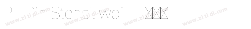 PF Din Stencil wo1 L字体转换